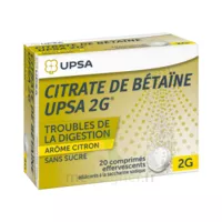 Citrate De Betaïne Upsa 2 G Comprimés Effervescents Sans Sucre Citron 2t/10 à BOURBON-LANCY