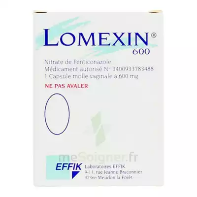 Lomexin 600 Mg Caps Molle Vaginale Plq/1 à BOURBON-LANCY